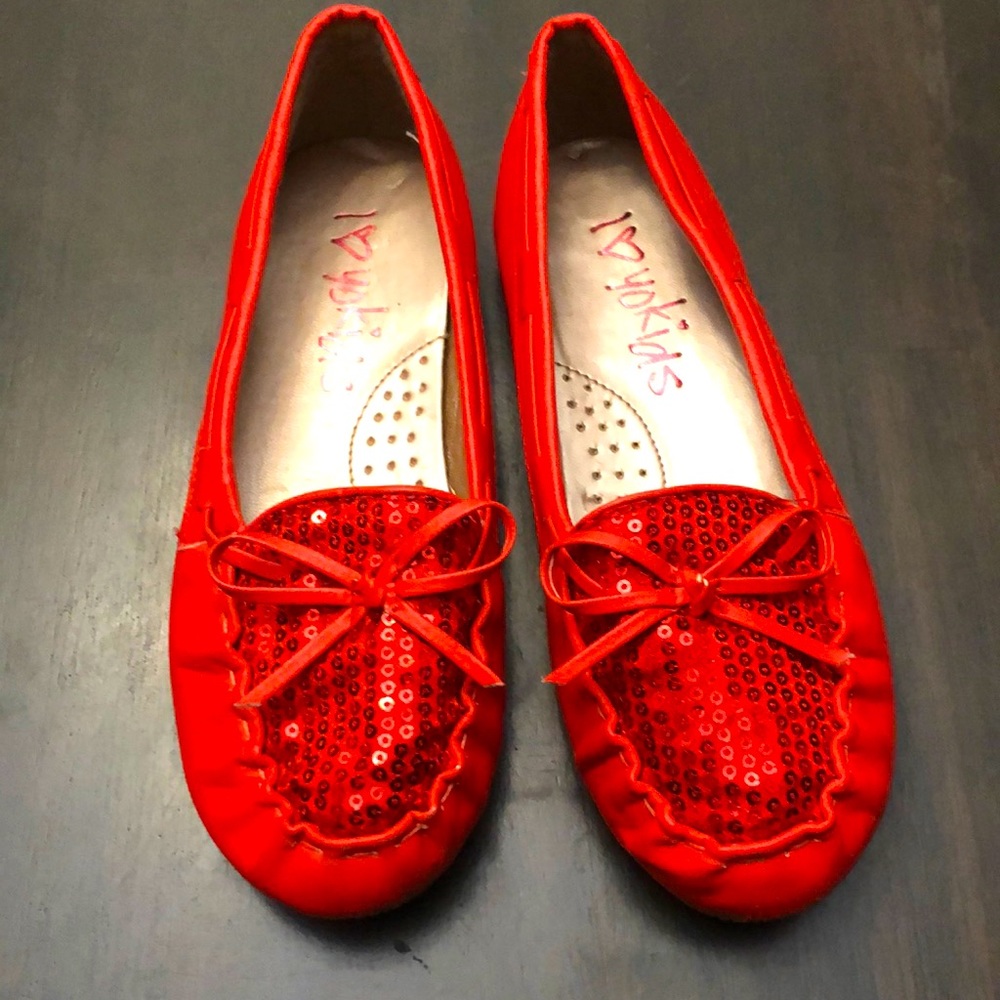 Red glitter Flats